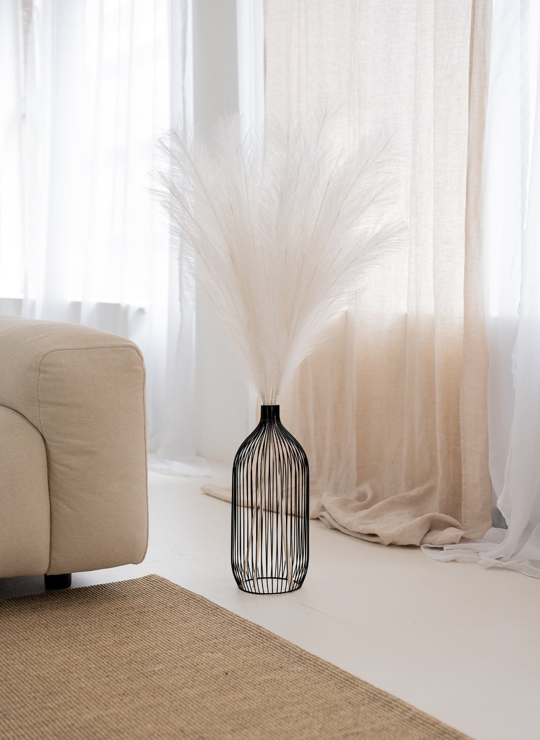 Pampas 110cm (3 Stängel) - Weiß