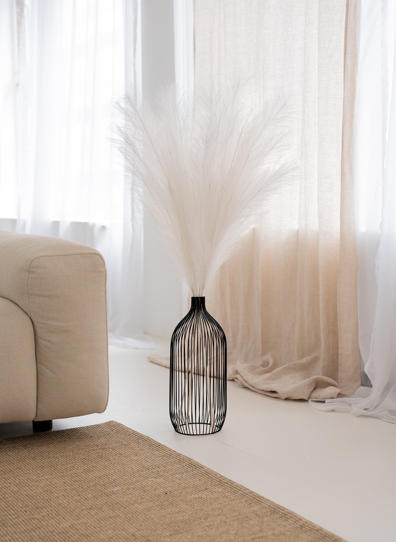Pampas 110cm (3 Stängel) - Weiß