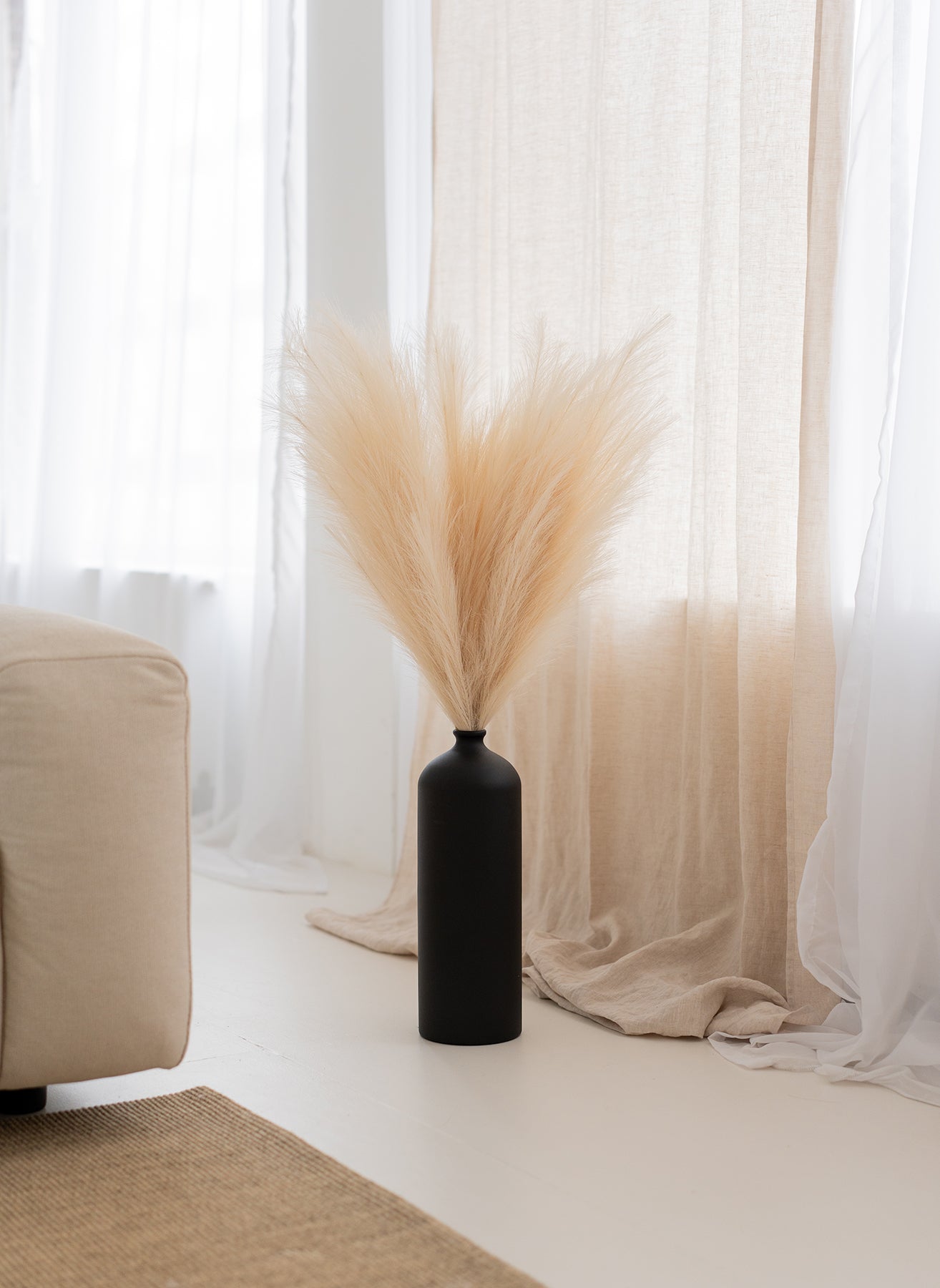 Pampas 110cm (3 Stängel) - Beige