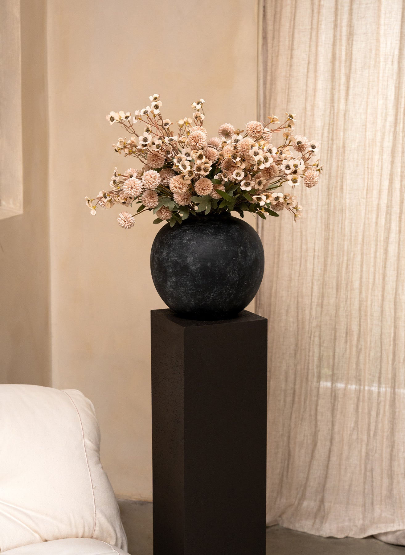 Wachsblumen-Arrangement - Creme