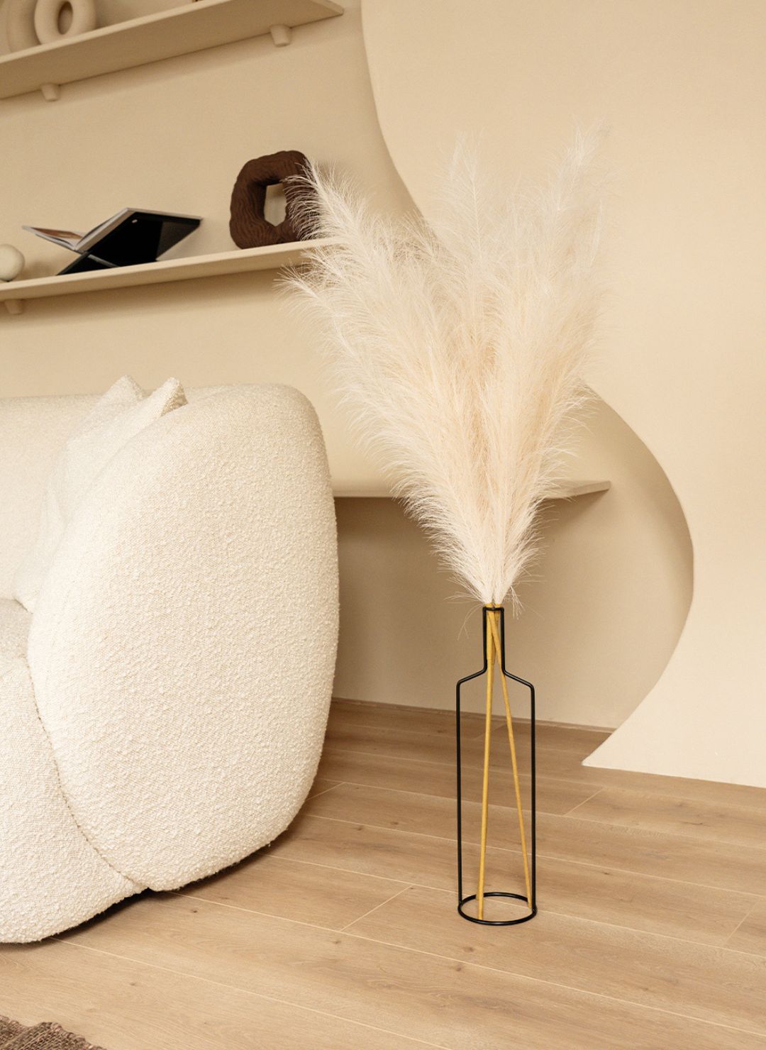 Pampas 110cm (3 Stängel) - Beige